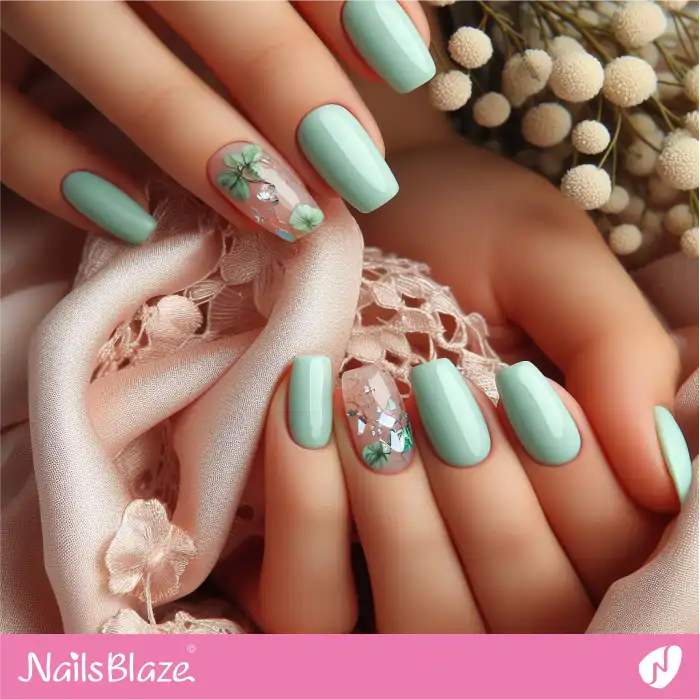 Mint Green Nails for Spring | Spring Nails - NB3991